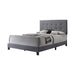 Mapes Tufted Upholstered Eastern King, Queen, Twin & Full Bed Charcoal & Grey - Imperial Furniture (Las Vegas, NV) - Multi Location