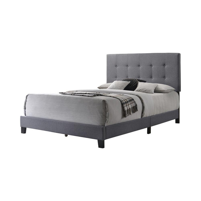 Mapes Tufted Upholstered Eastern King, Queen, Twin & Full Bed Charcoal & Grey - Imperial Furniture (Las Vegas, NV) - Multi Location