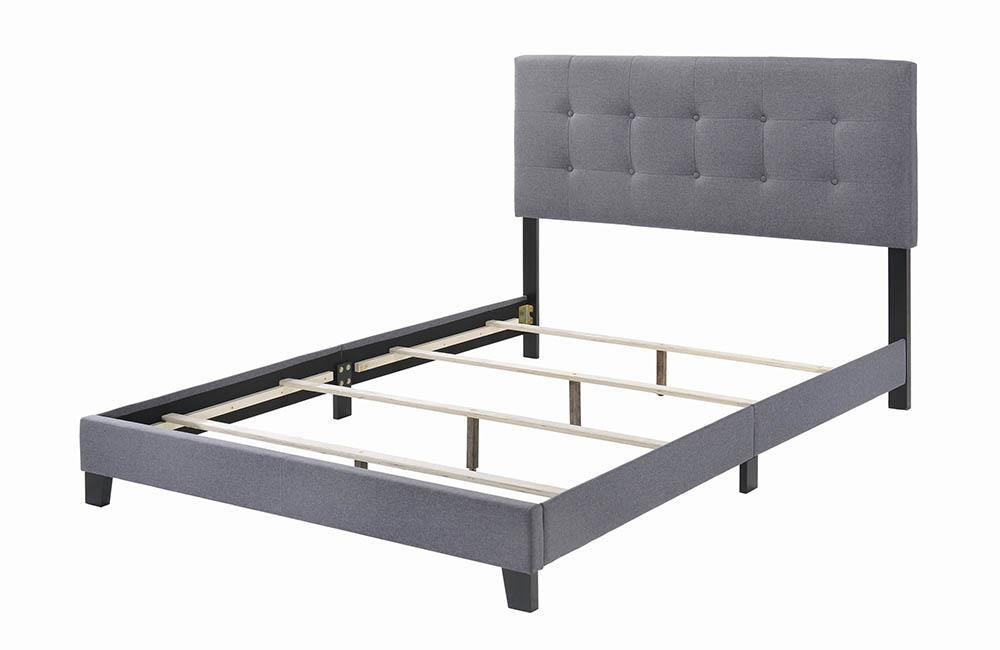 Mapes Tufted Upholstered Eastern King, Queen, Twin & Full Bed Charcoal & Grey - Imperial Furniture (Las Vegas, NV) - Multi Location