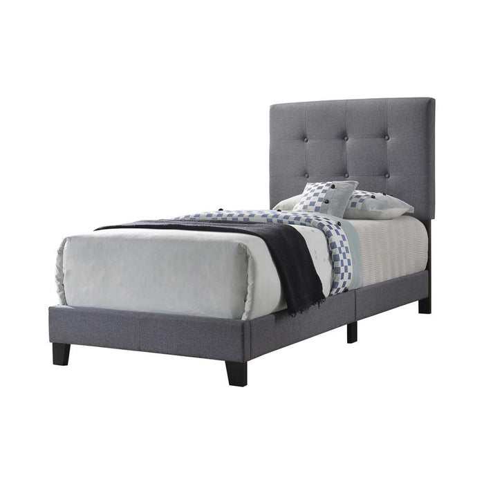 Mapes Tufted Upholstered Eastern King, Queen, Twin & Full Bed Charcoal & Grey - Imperial Furniture (Las Vegas, NV) - Multi Location