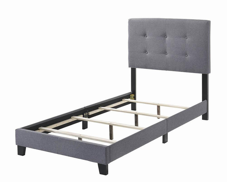 Mapes Tufted Upholstered Eastern King, Queen, Twin & Full Bed Charcoal & Grey - Imperial Furniture (Las Vegas, NV) - Multi Location