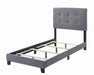 Mapes Tufted Upholstered Eastern King, Queen, Twin & Full Bed Charcoal & Grey - Imperial Furniture (Las Vegas, NV) - Multi Location