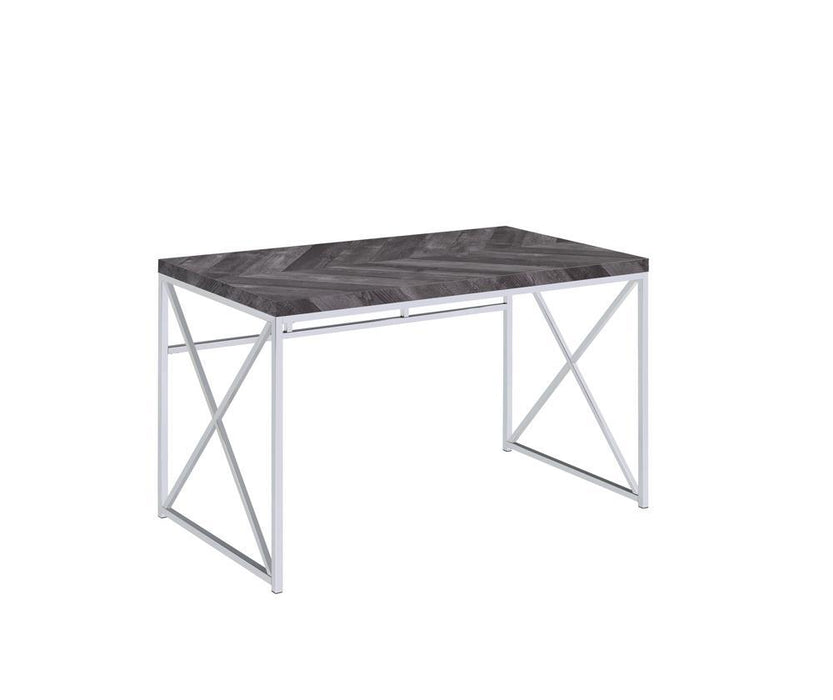 Grimma Writing Desk Rustic Grey Herringbone - Imperial Furniture (Las Vegas, NV) - Multi Location