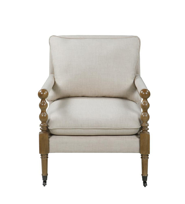 Dempsy Upholstered Accent Chair with Casters Beige - Imperial Furniture (Las Vegas, NV) - Multi Location