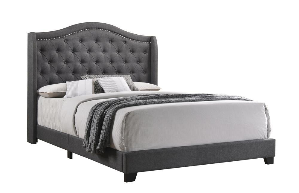 Sonoma Camel Back Queen Bed Grey - Imperial Furniture (Las Vegas, NV) - Multi Location
