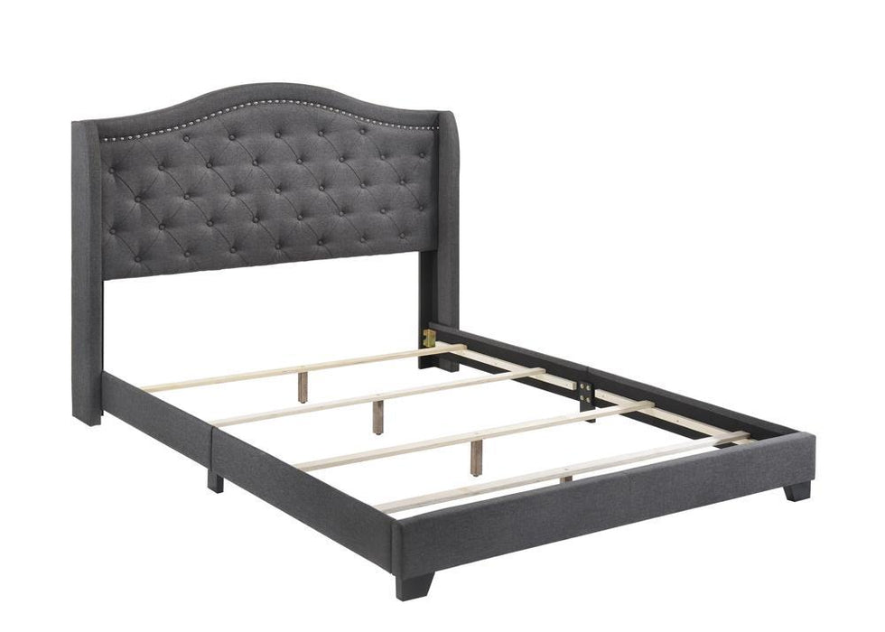 Sonoma Camel Back Queen Bed Grey - Imperial Furniture (Las Vegas, NV) - Multi Location
