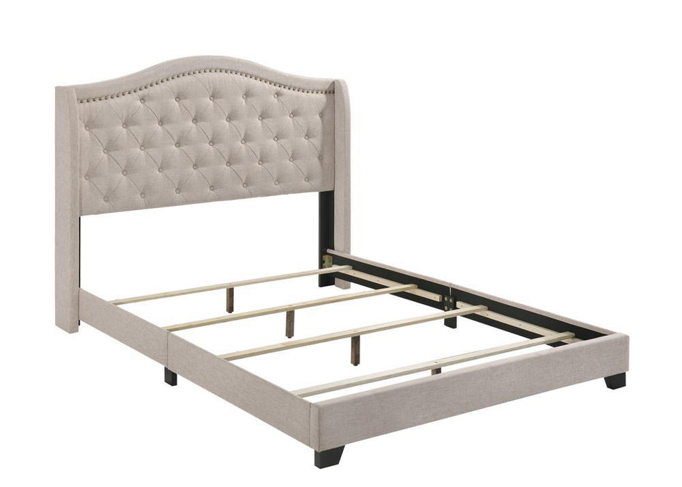Sonoma Camel Back Queen Bed Beige - Imperial Furniture (Las Vegas, NV) - Multi Location