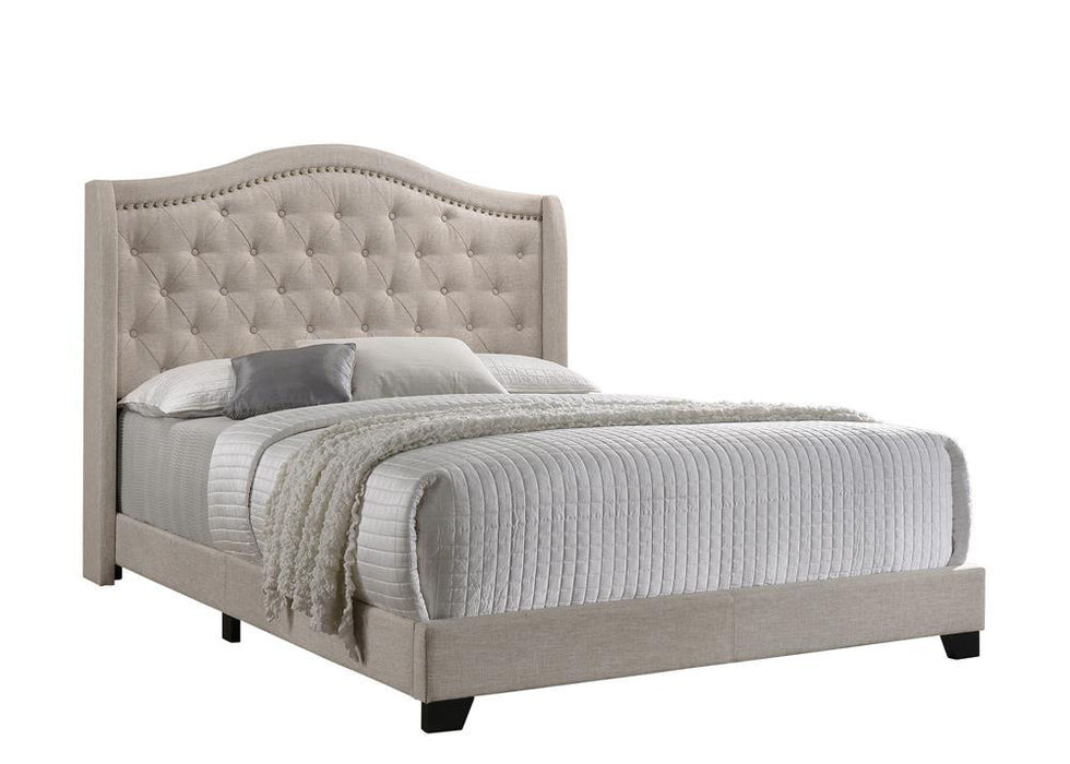 Sonoma Camel Back Eastern King Bed Beige - Imperial Furniture (Las Vegas, NV) - Multi Location