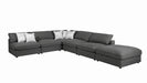 Serene Upholstered Rectangular Ottoman Charcoal - Imperial Furniture (Las Vegas, NV) - Multi Location