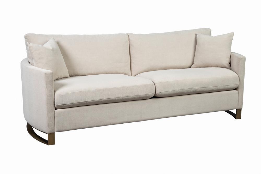 Corliss Upholstered Arched Arms Sofa Beige - Imperial Furniture (Las Vegas, NV) - Multi Location