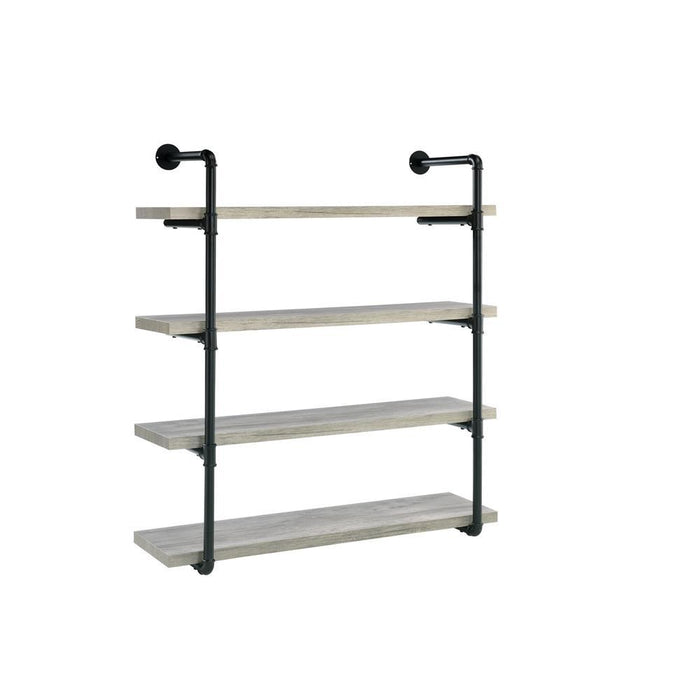 Elmcrest 40-inch Wall Shelf Black and Grey Driftwood - Imperial Furniture (Las Vegas, NV) - Multi Location