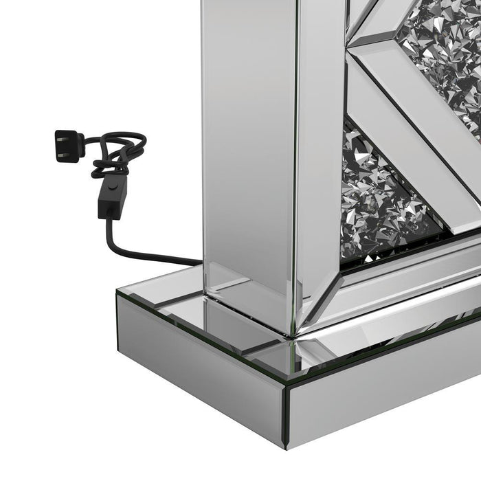Carmen Geometric Base Table Lamp Silver - Imperial Furniture (Las Vegas, NV) - Multi Location