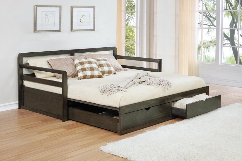 Sorrento 2-drawer Twin XL Daybed with Extension Trundle Grey - Imperial Furniture (Las Vegas, NV) - Multi Location
