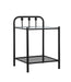 Livingston 1-shelf Nightstand with Glass Top Dark Bronze - Imperial Furniture (Las Vegas, NV) - Multi Location