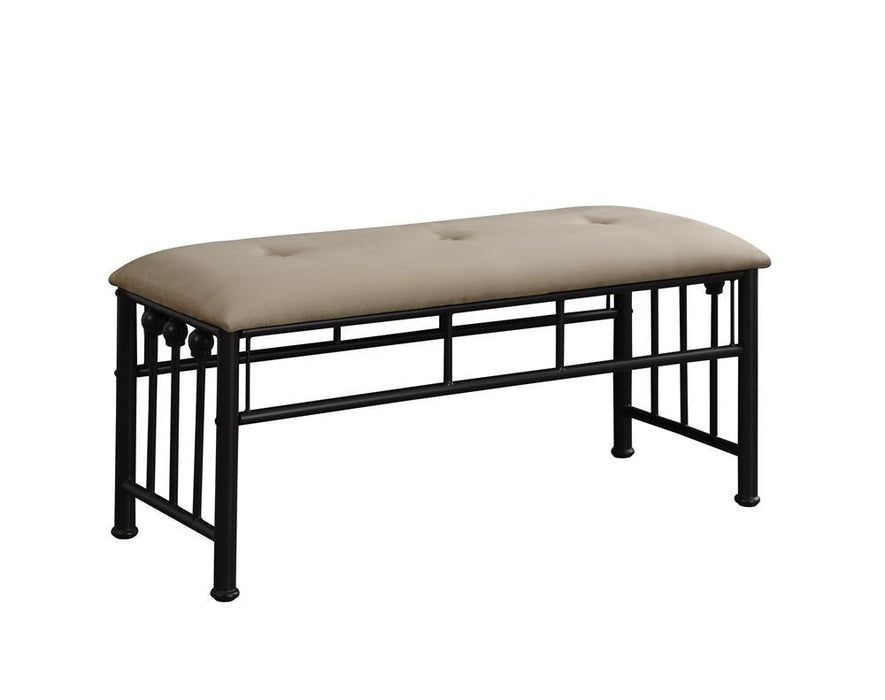 Livingston Upholstered Bench Brown and Dark Bronze - Imperial Furniture (Las Vegas, NV) - Multi Location