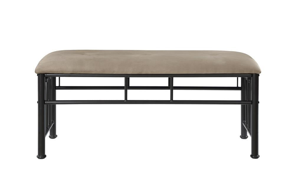 Livingston Upholstered Bench Brown and Dark Bronze - Imperial Furniture (Las Vegas, NV) - Multi Location