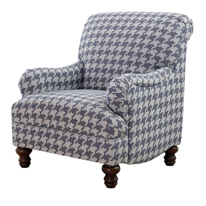 Glenn Recessed Arms Accent Chair Blue - Imperial Furniture (Las Vegas, NV) - Multi Location