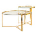 Delia 2-piece Round Nesting Table Clear and Gold - Imperial Furniture (Las Vegas, NV) - Multi Location
