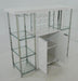 Gallimore 2-door Bar Cabinet with Glass Shelf High Glossy White and Chrome - Imperial Furniture (Las Vegas, NV) - Multi Location