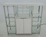 Gallimore 2-door Bar Cabinet with Glass Shelf High Glossy White and Chrome - Imperial Furniture (Las Vegas, NV) - Multi Location