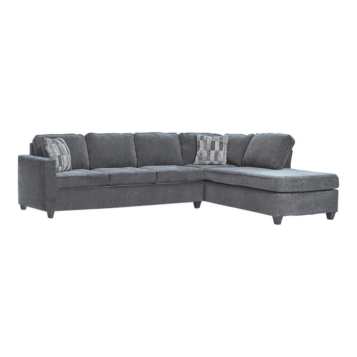Mccord 2-piece Cushion Back Sectional Dark Grey - Imperial Furniture (Las Vegas, NV) - Multi Location