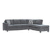 Mccord 2-piece Cushion Back Sectional Dark Grey - Imperial Furniture (Las Vegas, NV) - Multi Location
