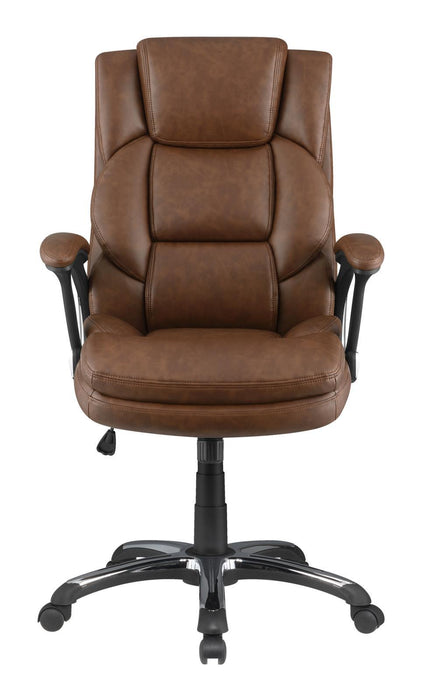 Nerris Adjustable Height Office Chair with Padded Arm Brown and Black - Imperial Furniture (Las Vegas, NV) - Multi Location