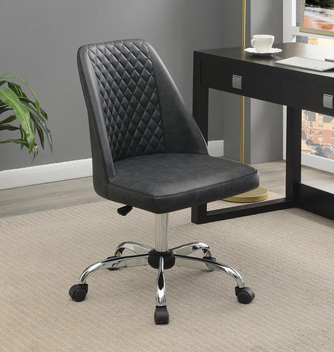 Althea Upholstered Tufted Back Office Chair Grey and Chrome - Imperial Furniture (Las Vegas, NV) - Multi Location