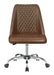 Althea Upholstered Tufted Back Office Chair Brown and Chrome - Imperial Furniture (Las Vegas, NV) - Multi Location