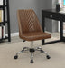 Althea Upholstered Tufted Back Office Chair Brown and Chrome - Imperial Furniture (Las Vegas, NV) - Multi Location