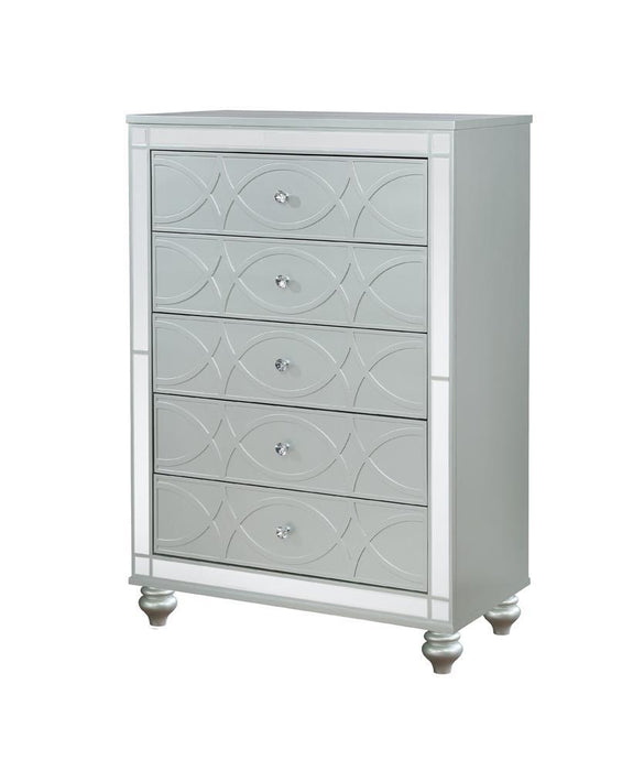 Gunnison 5-drawer Chest Silver Metallic - Imperial Furniture (Las Vegas, NV) - Multi Location