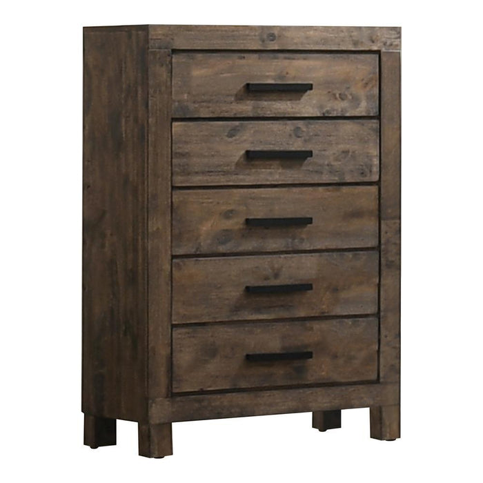 Woodmont 5-drawer Chest Rustic Golden Brown - Imperial Furniture (Las Vegas, NV) - Multi Location
