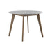 Breckenridge Round Dining Table Matte White and Natural Oak - Imperial Furniture (Las Vegas, NV) - Multi Location