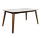Everett Faux Marble Top Dining Table Natural Walnut and White - Imperial Furniture (Las Vegas, NV) - Multi Location