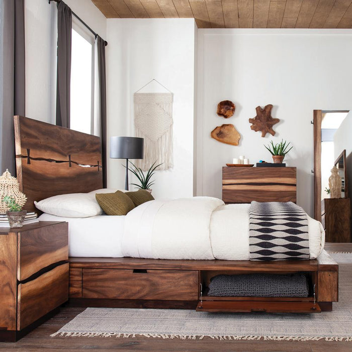 Winslow California King, E.King & Queen Bed Smokey Walnut and Coffee Bean - Imperial Furniture (Las Vegas, NV) - Multi Location