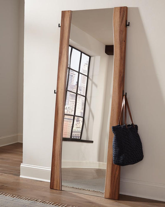 Winslow Standing Mirror Smokey Walnut and Coffee Bean - Imperial Furniture (Las Vegas, NV) - Multi Location