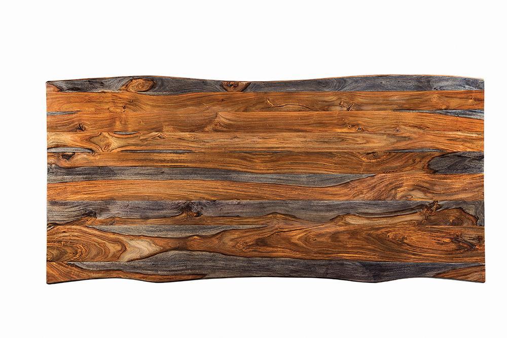 Ditman Live Edge Dining Table Grey Sheesham and Black - Imperial Furniture (Las Vegas, NV) - Multi Location