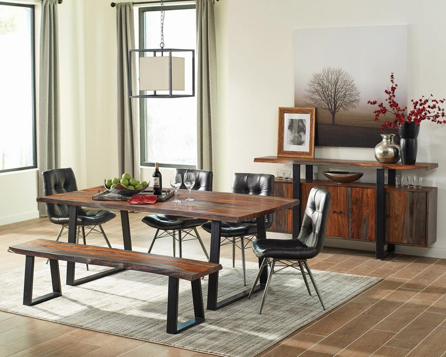 Ditman Live Edge Dining Bench Grey Sheesham and Black - Imperial Furniture (Las Vegas, NV) - Multi Location