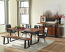 Ditman Live Edge Dining Bench Grey Sheesham and Black - Imperial Furniture (Las Vegas, NV) - Multi Location