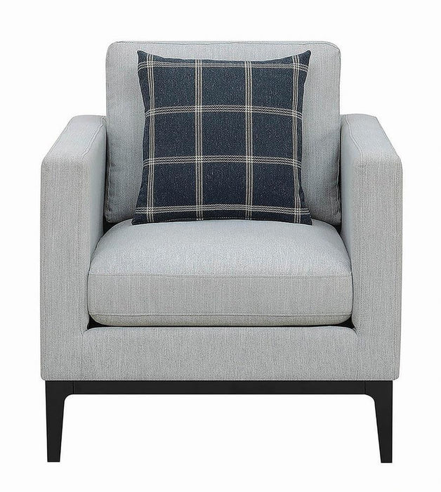 Apperson Cushioned Back Arm Chair Light Grey - Imperial Furniture (Las Vegas, NV) - Multi Location
