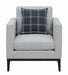 Apperson Cushioned Back Arm Chair Light Grey - Imperial Furniture (Las Vegas, NV) - Multi Location