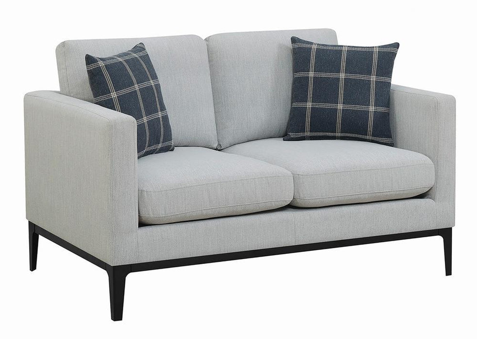 Apperson Cushioned Back Loveseat Light Grey - Imperial Furniture (Las Vegas, NV) - Multi Location