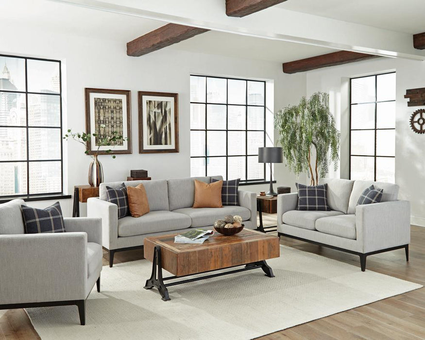 Apperson Cushioned Back Sofa Light Grey - Imperial Furniture (Las Vegas, NV) - Multi Location