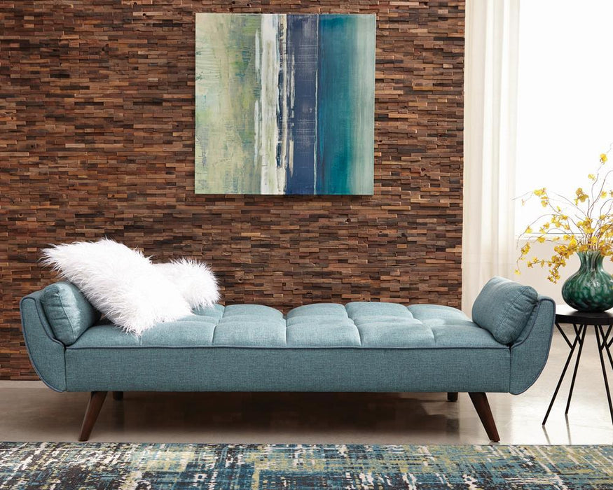 Caufield Biscuit-tufted Sofa Bed Turquoise Blue - Imperial Furniture (Las Vegas, NV) - Multi Location