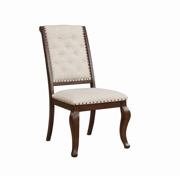 Brockway Tufted Dining Chairs Cream and Antique Java (Set of 2) - Imperial Furniture (Las Vegas, NV) - Multi Location