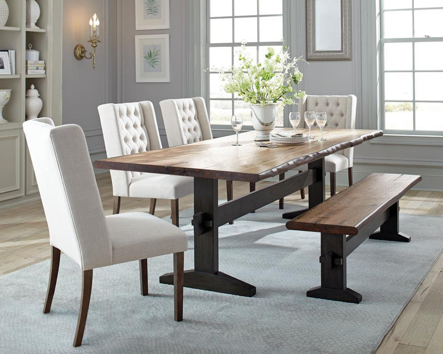 Bexley Tufted Side Chairs Dark Brown and Beige (Set of 2) - Imperial Furniture (Las Vegas, NV) - Multi Location