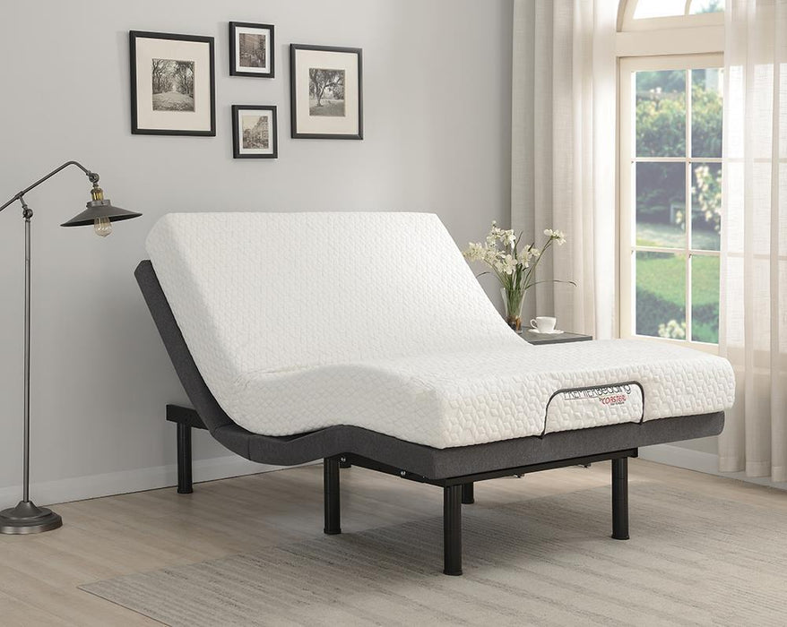 Negan Eastern King, E.King, Queen, & Twin XL Adjustable Bed Base Grey and Black - Imperial Furniture (Las Vegas, NV) - Multi Location