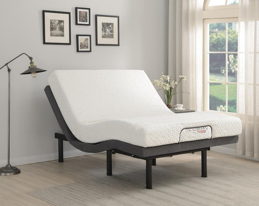 Negan Eastern King, E.King, Queen, & Twin XL Adjustable Bed Base Grey and Black - Imperial Furniture (Las Vegas, NV) - Multi Location