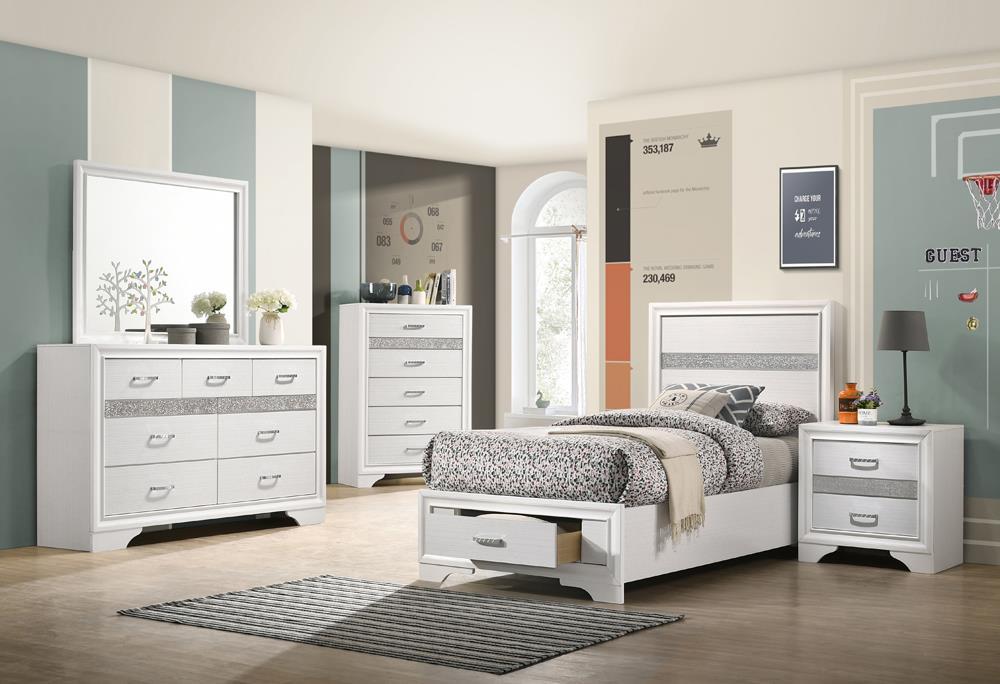 Miranda Full & Twin Storage Bed White - Imperial Furniture (Las Vegas, NV) - Multi Location