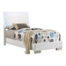 Felicity Full & Twin Panel Bed with LED Lighting Glossy White - Imperial Furniture (Las Vegas, NV) - Multi Location